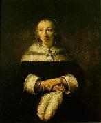 REMBRANDT Harmenszoon van Rijn Portrait of a Lady with an Ostrich-Feather Fan fh oil painting picture wholesale